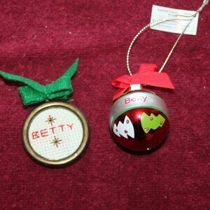 Gantz Christnas Ball and Hand made Ornament with Betty on them